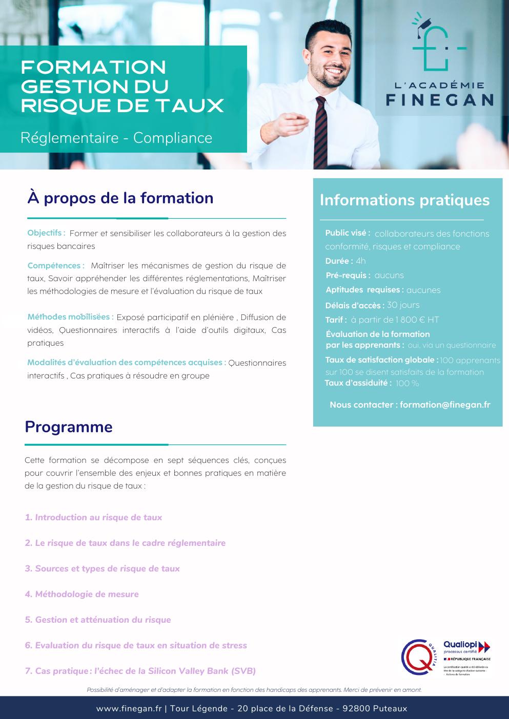 Formation Gestion du risque de taux